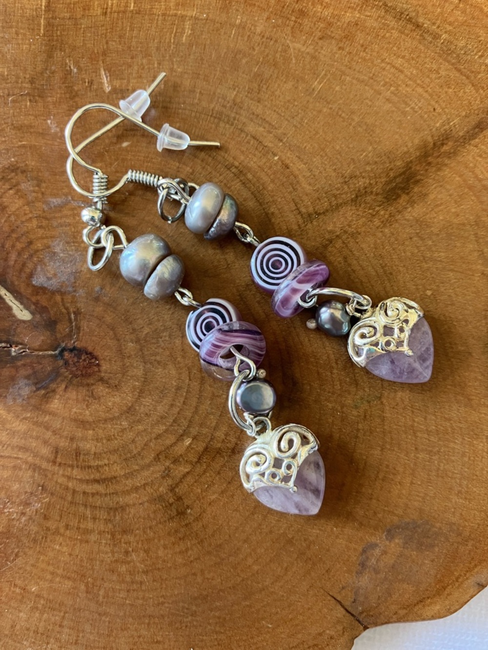 Handmade Rose Quartz earrings